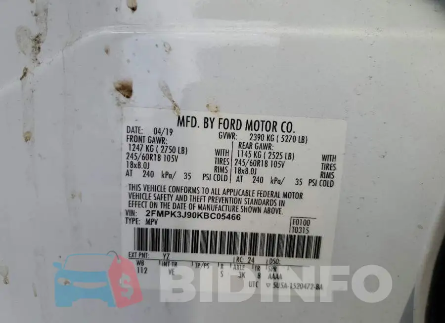 2FMPK3J90KBC05466 Photo# 13