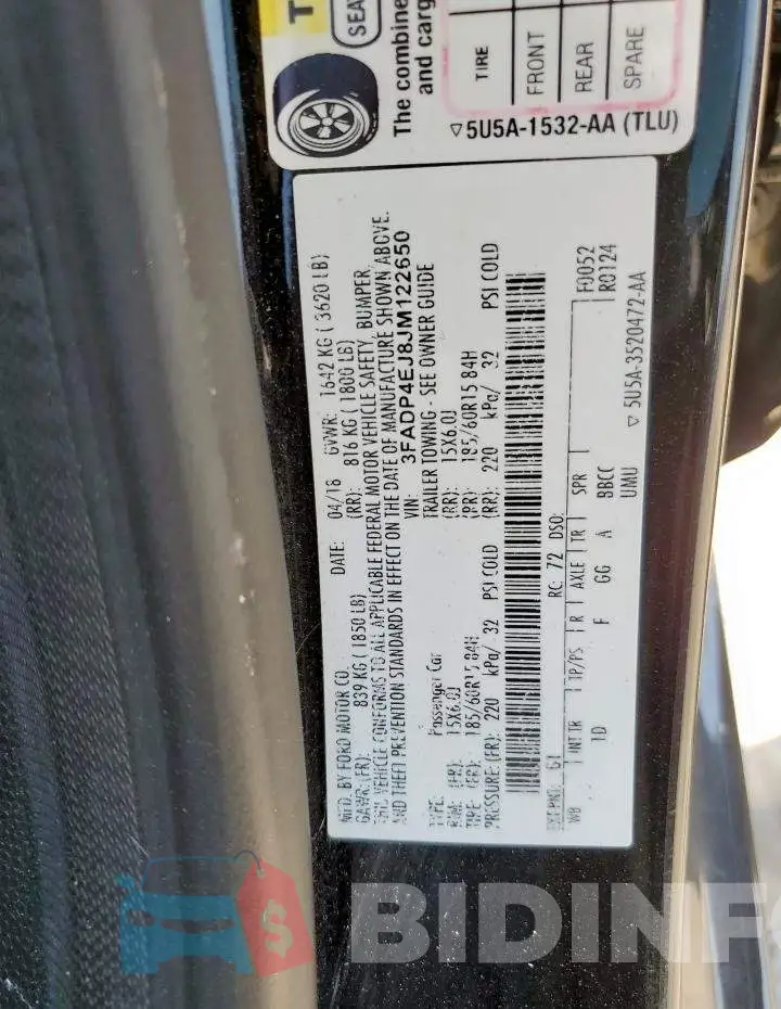 3FADP4EJ8JM122650 Photo# 13