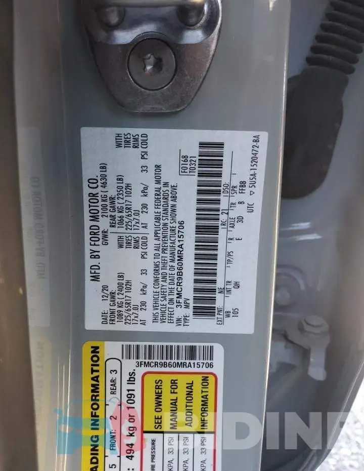 3FMCR9B60MRA15706 Photo# 13