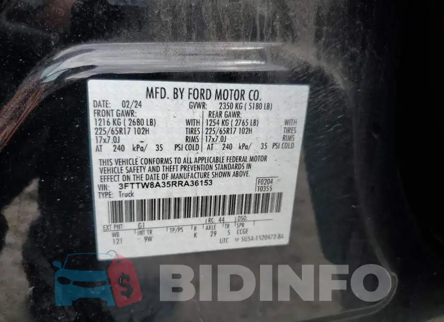 3FTTW8A35RRA36153 Photo# 12