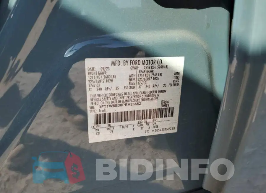 3FTTW8E38PRA86682 Photo# 12