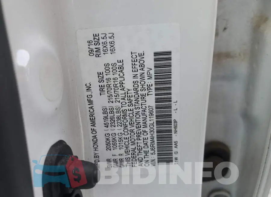 5J6RM4H30GL119607 Photo# 13