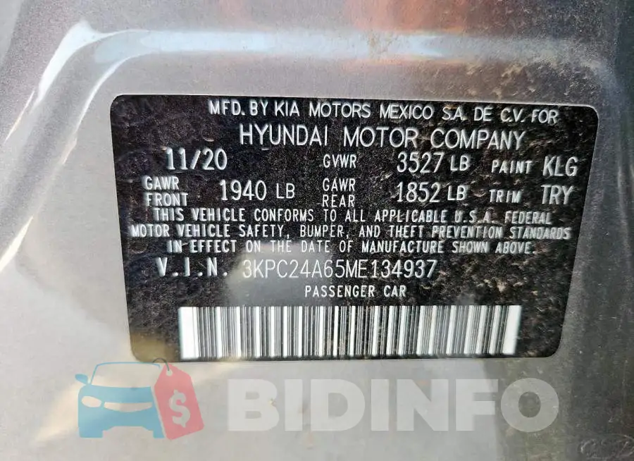 3KPC24A65ME134937 Photo# 13
