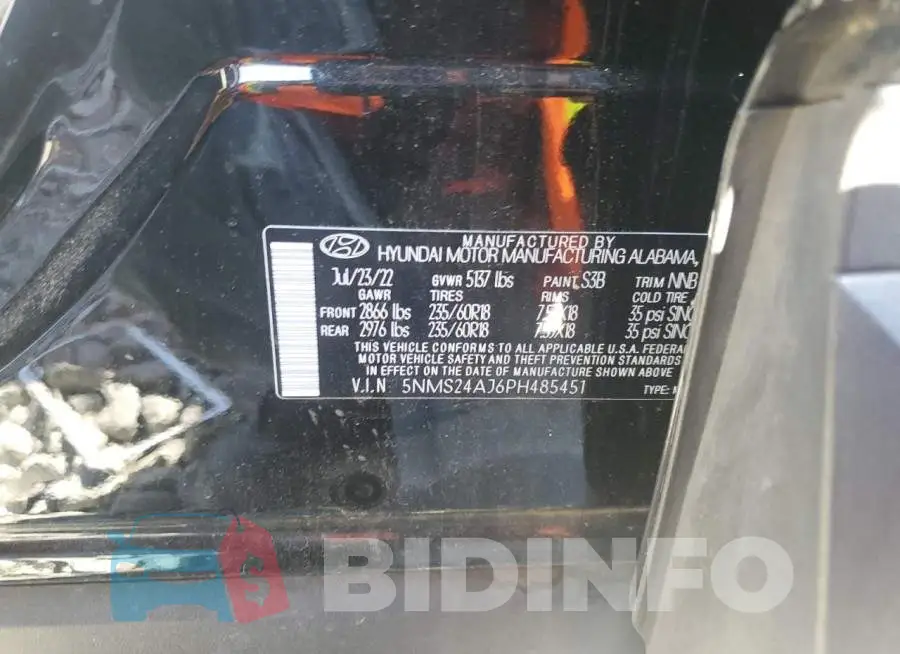 5NMS24AJ6PH485451 Photo# 14