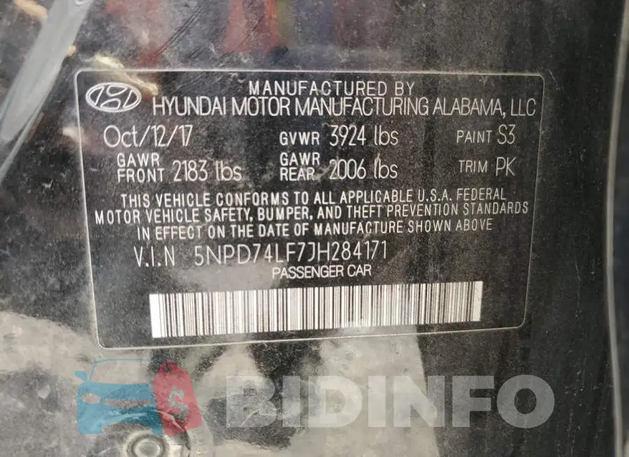 5NPD74LF7JH284171 Photo# 12