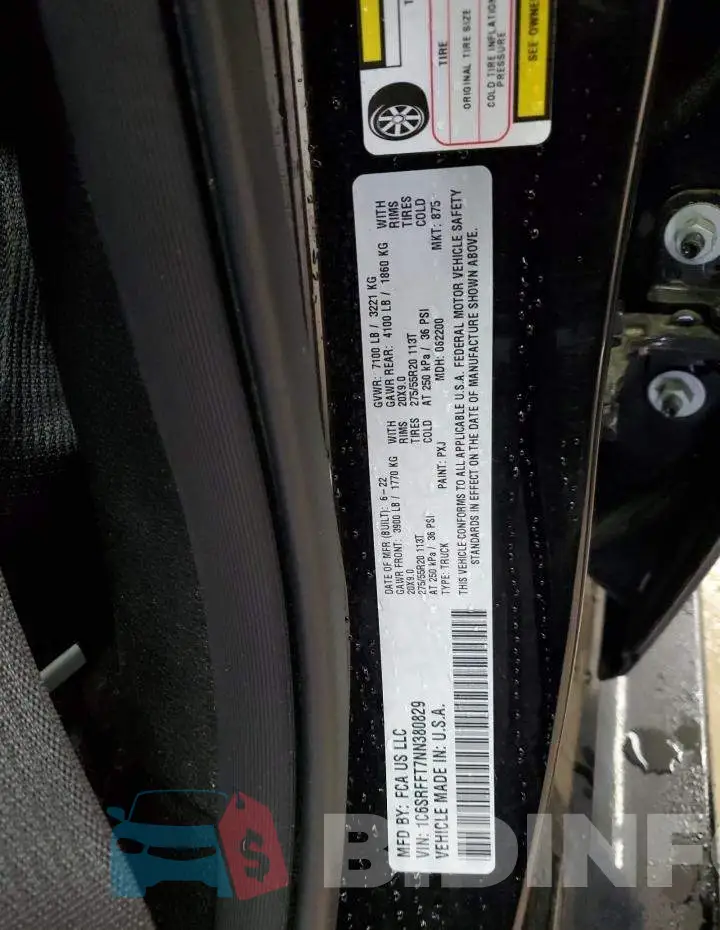 1C6SRFFT7NN380829 Photo# 13