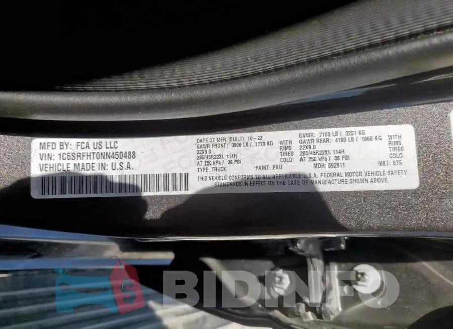 1C6SRFHT0NN450488 Photo# 13