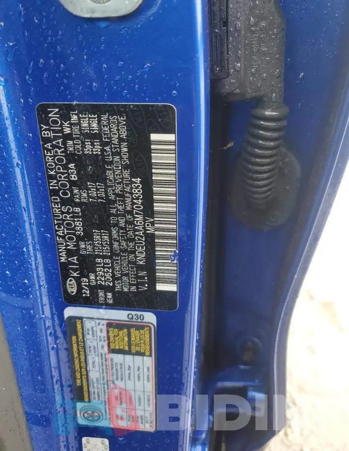 KNDEU2AA6M7043834 Photo# 12