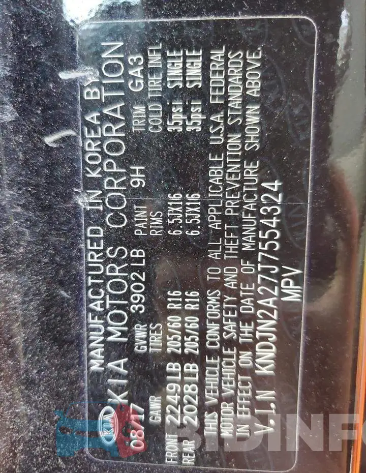 KNDJN2A27J7554324 Photo# 13