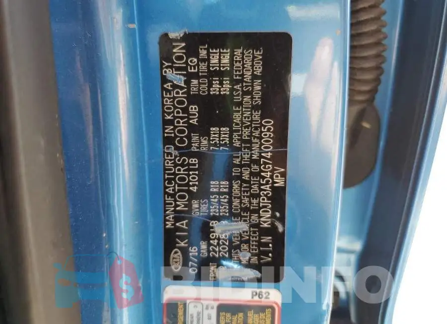 KNDJP3A54G7400950 Photo# 13