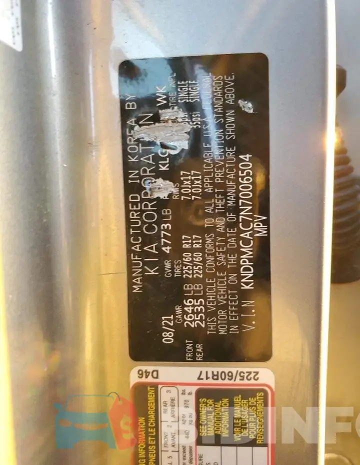 KNDPMCAC7N7006504 Photo# 13