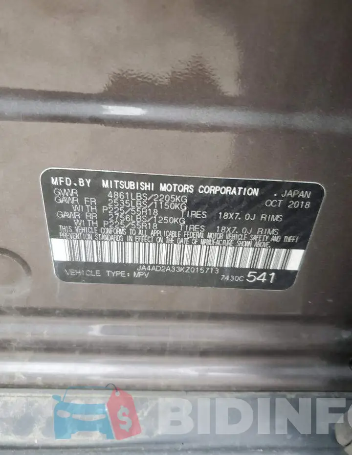 JA4AD2A33KZ015713 Photo# 14