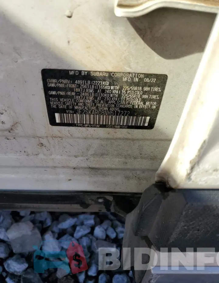 JF2SKARC8NH517272 Photo# 13