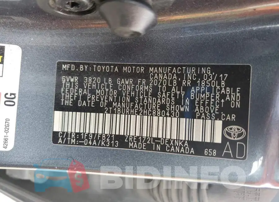 2T1BURHE2HC880430 Photo# 12