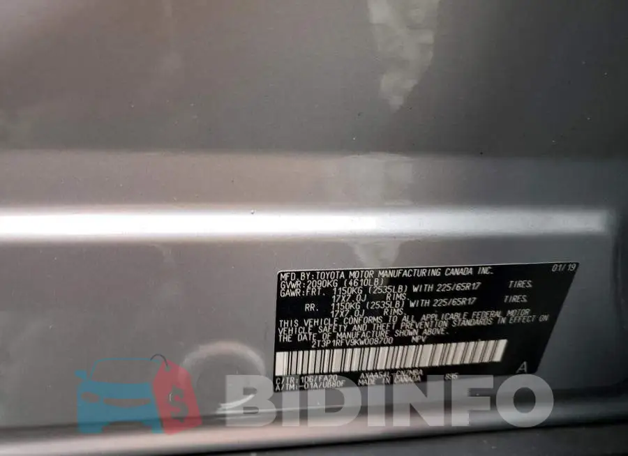 2T3P1RFV9KW008700 Photo# 13