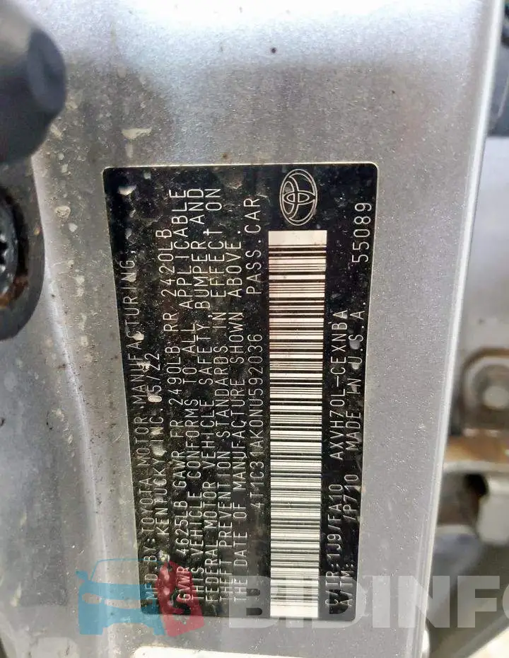 4T1C31AK0NU592036 Photo# 12