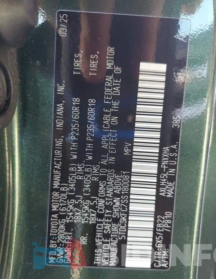 5TDCSKFC7SS180081 Photo# 13
