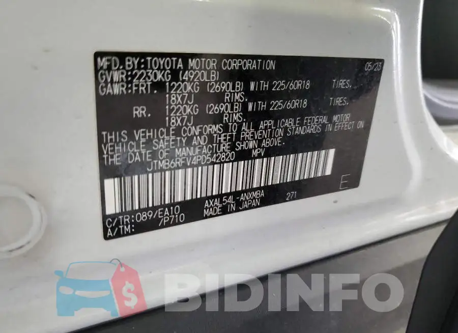 JTMB6RFV4PD542820 Photo# 14