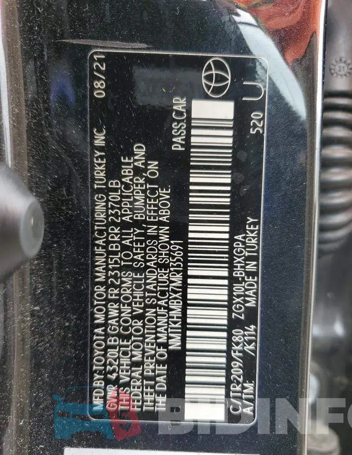 NMTKHMBX7MR135691 Photo# 12