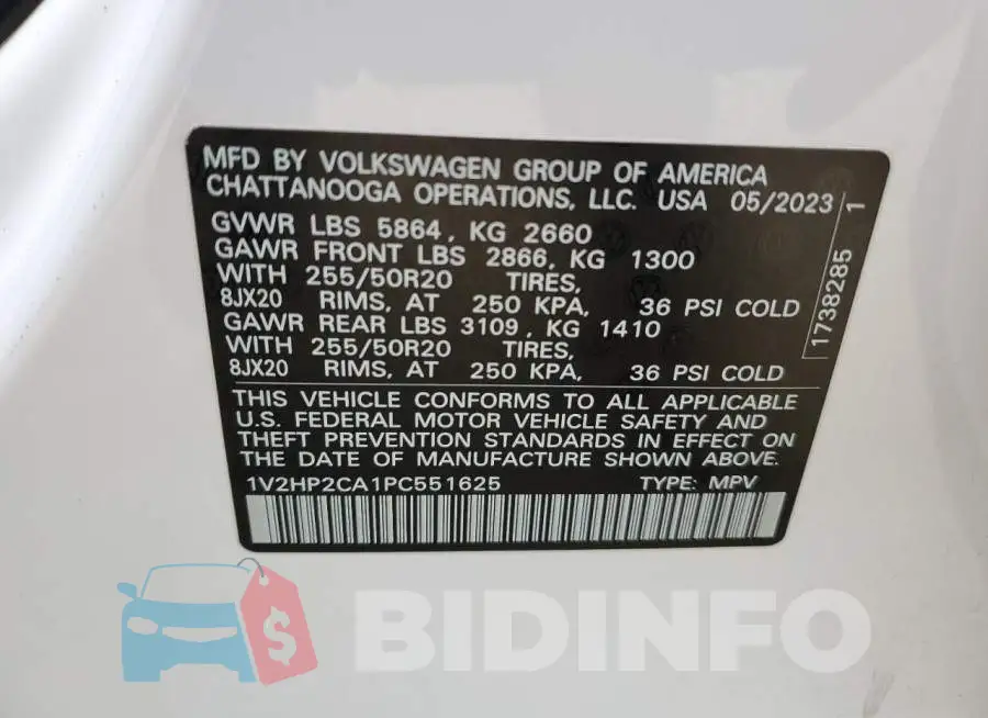 1V2HP2CA1PC551625 Photo# 14