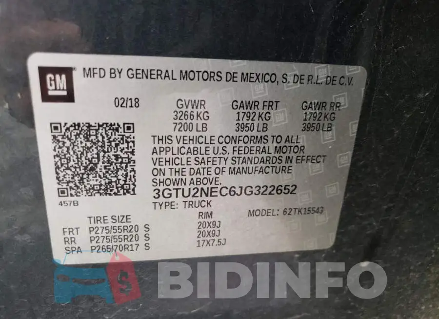 3GTU2NEC6JG322652 Photo# 12