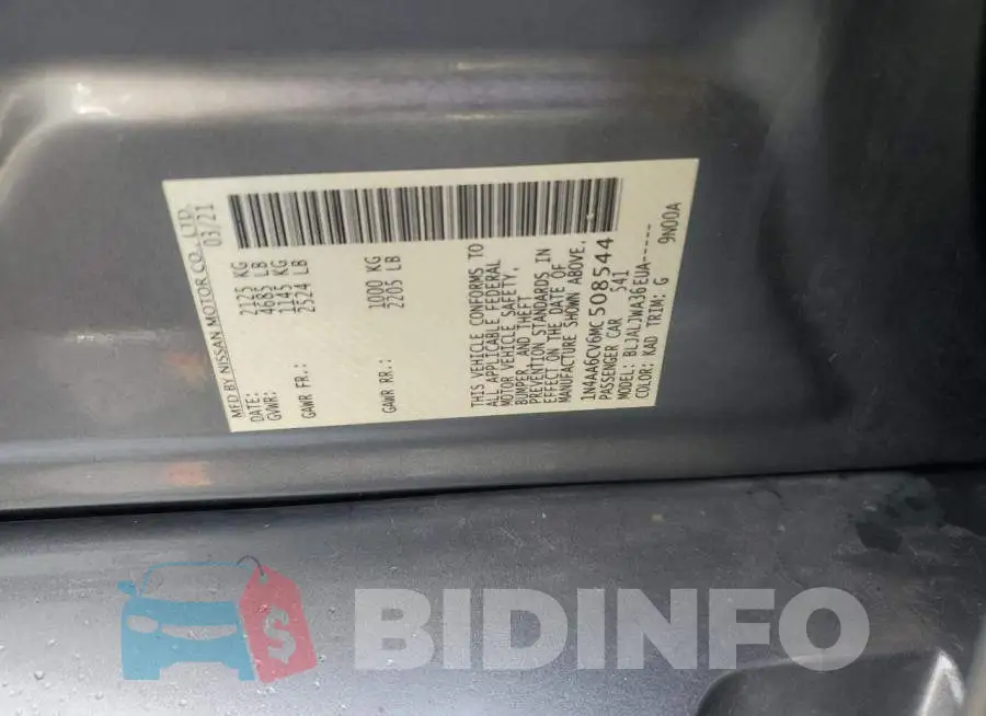 1N4AA6CV6MC508544 Photo# 12