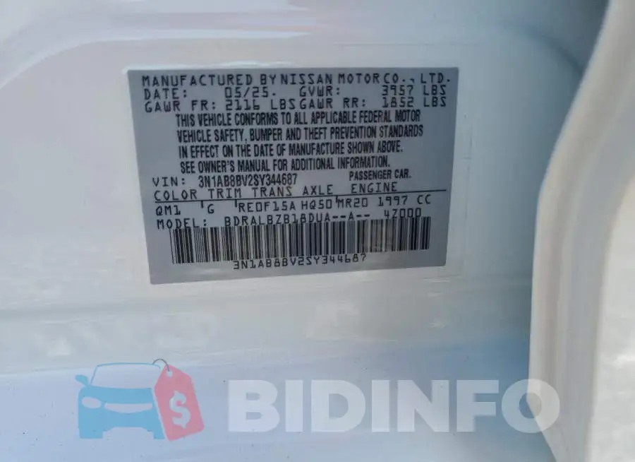 3N1AB8BV2SY344687 Photo# 12