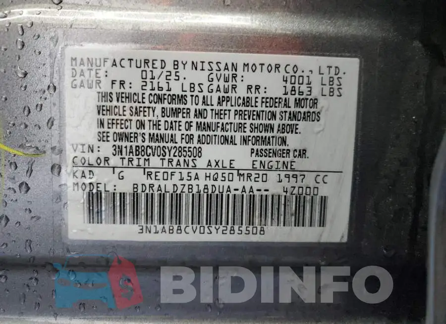 3N1AB8CV0SY285508 Photo# 13
