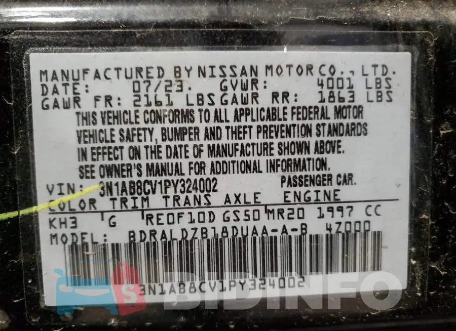 3N1AB8CV1PY324002 Photo# 13