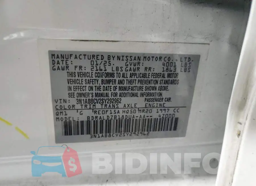 3N1AB8CV2SY292962 Photo# 12