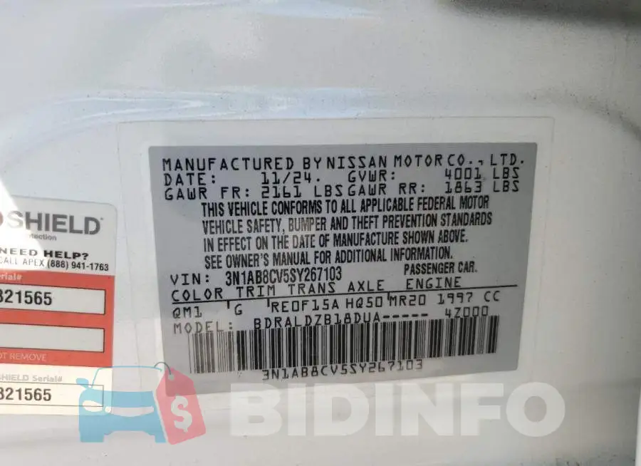 3N1AB8CV5SY267103 Photo# 12