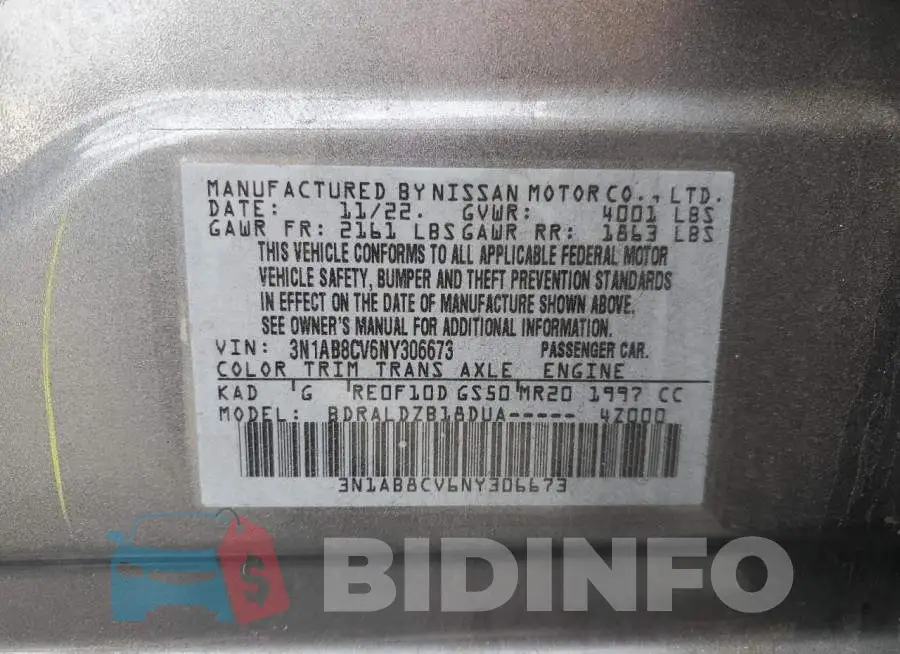 3N1AB8CV6NY306673 Photo# 12