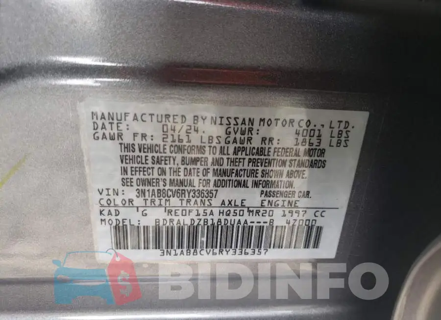 3N1AB8CV6RY336357 Photo# 12