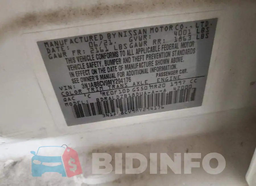 3N1AB8CV9MY294176 Photo# 12
