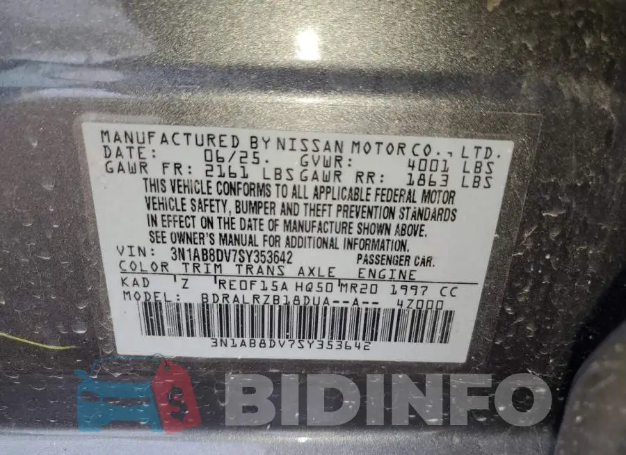 3N1AB8DV7SY353642 Photo# 12