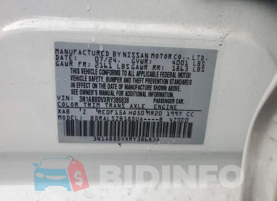 3N1AB8DVXRY386838 Photo# 12