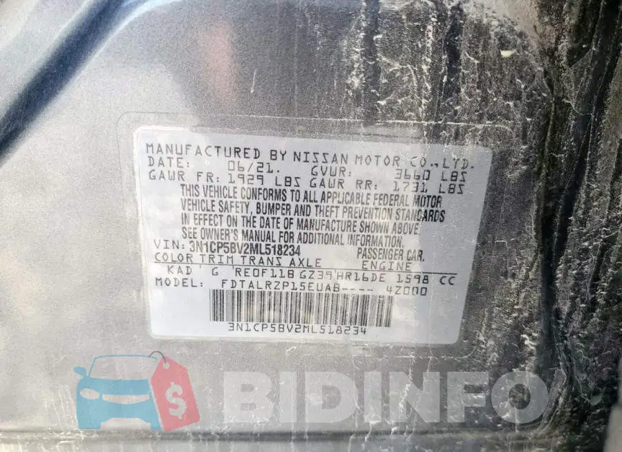 3N1CP5BV2ML518234 Photo# 13