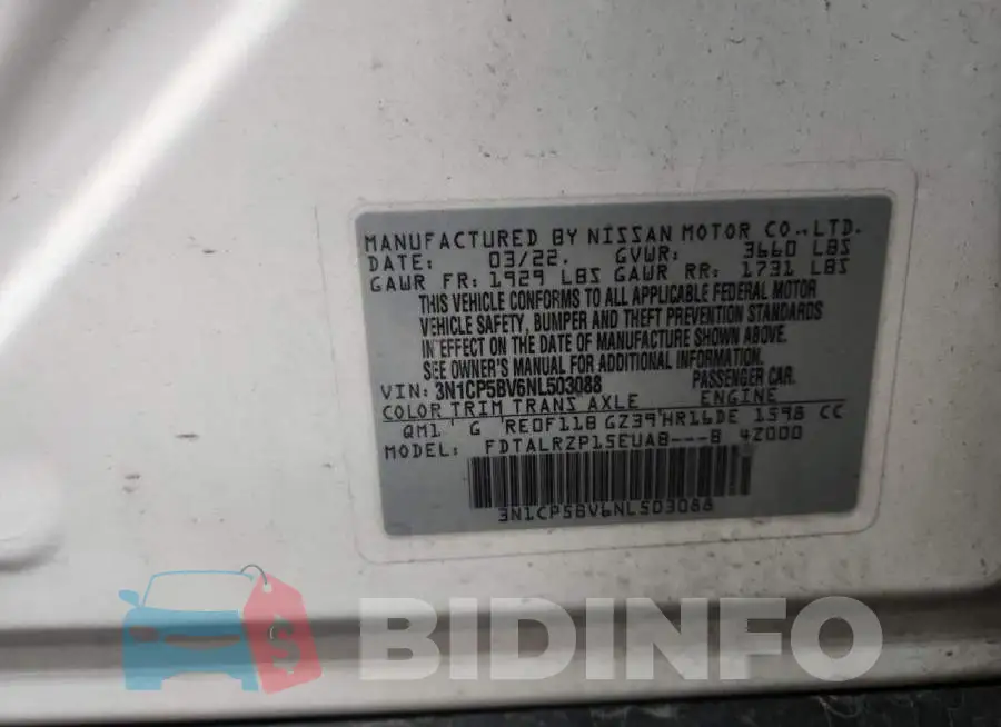 3N1CP5BV6NL503088 Photo# 12