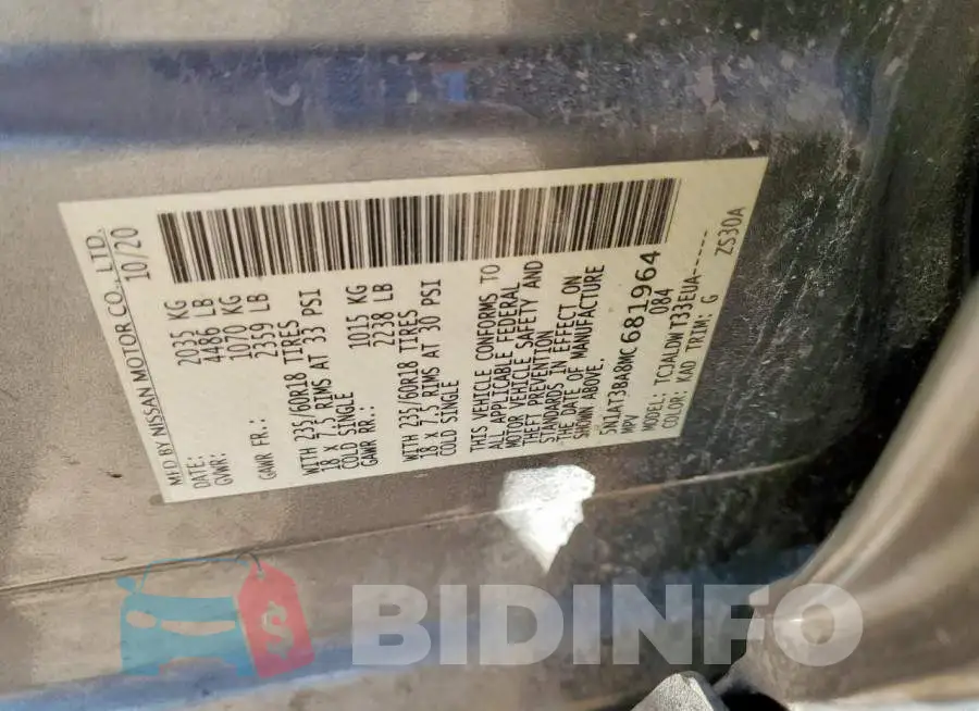 5N1AT3BA8MC681964 Photo# 13