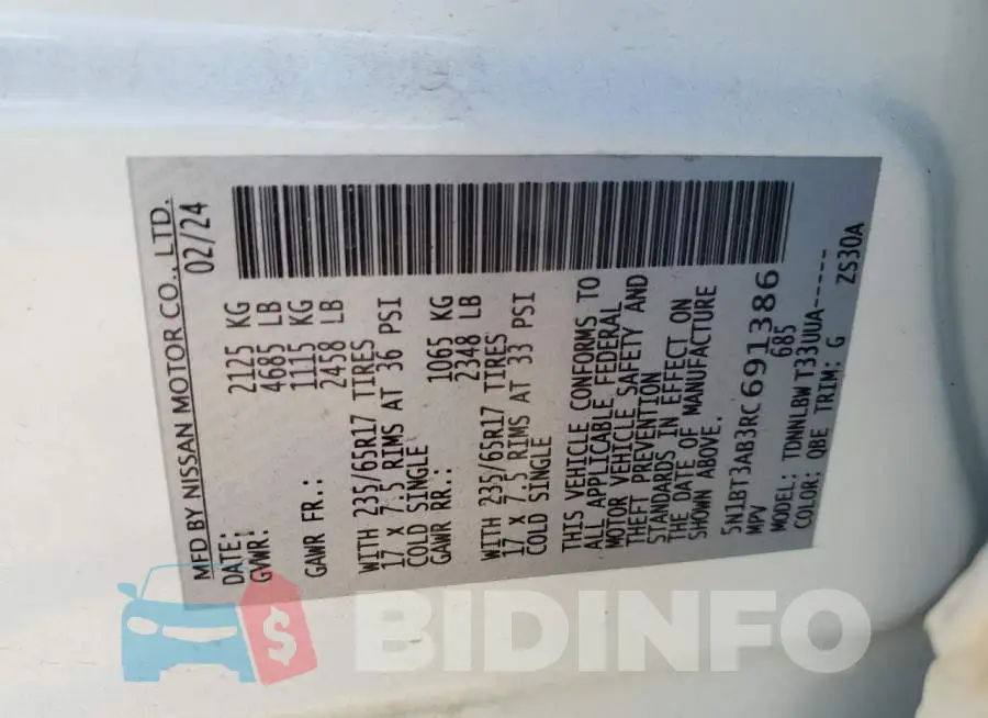 5N1BT3AB3RC691386 Photo# 14