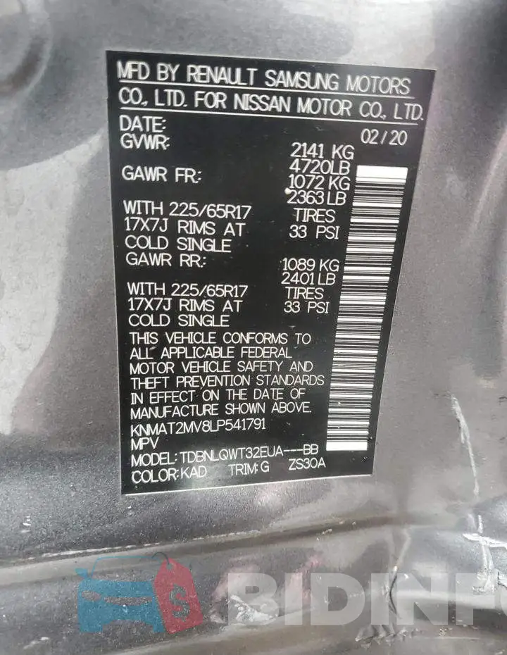 KNMAT2MV8LP541791 Photo# 13