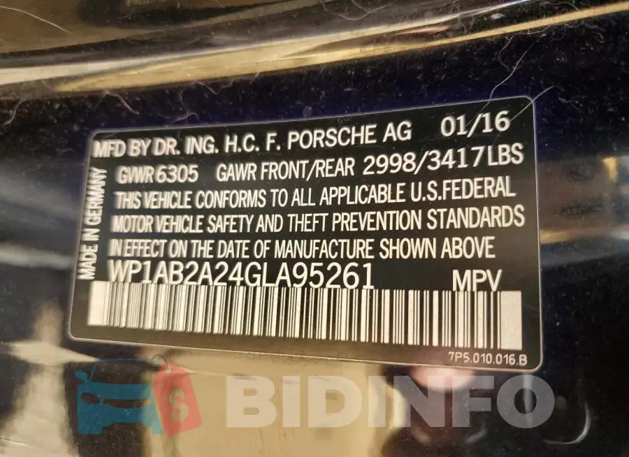 WP1AB2A24GLA95261 Photo# 13