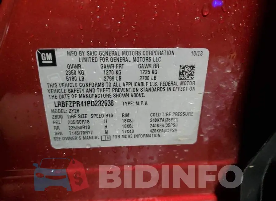 LRBFZPR41PD232638 Photo# 13