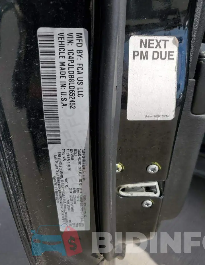 1C4PJLDB8LD652452 Photo# 13