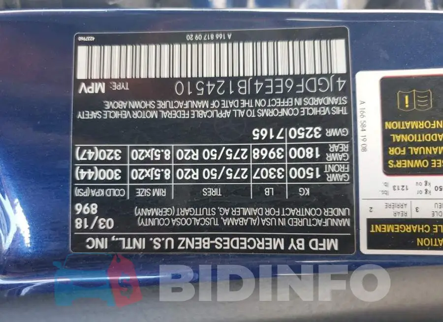 4JGDF6EE4JB124510 Photo# 13