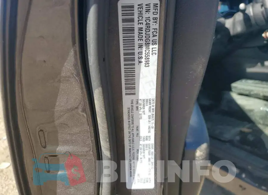 1C4RDJDG8MC558983 Photo# 13