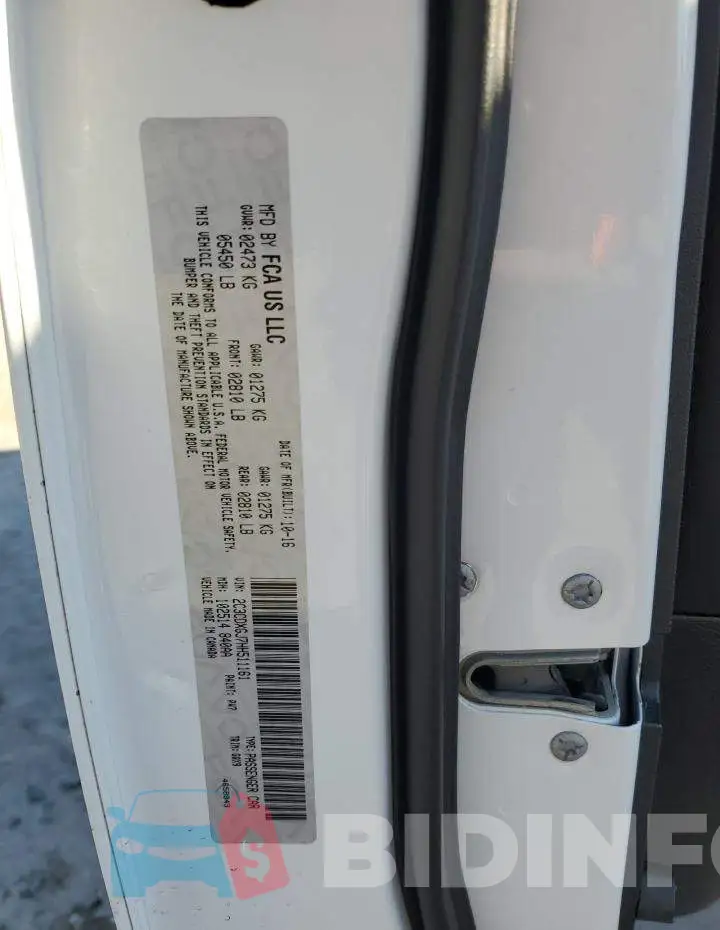 2C3CDXGJ7HH511161 Photo# 12