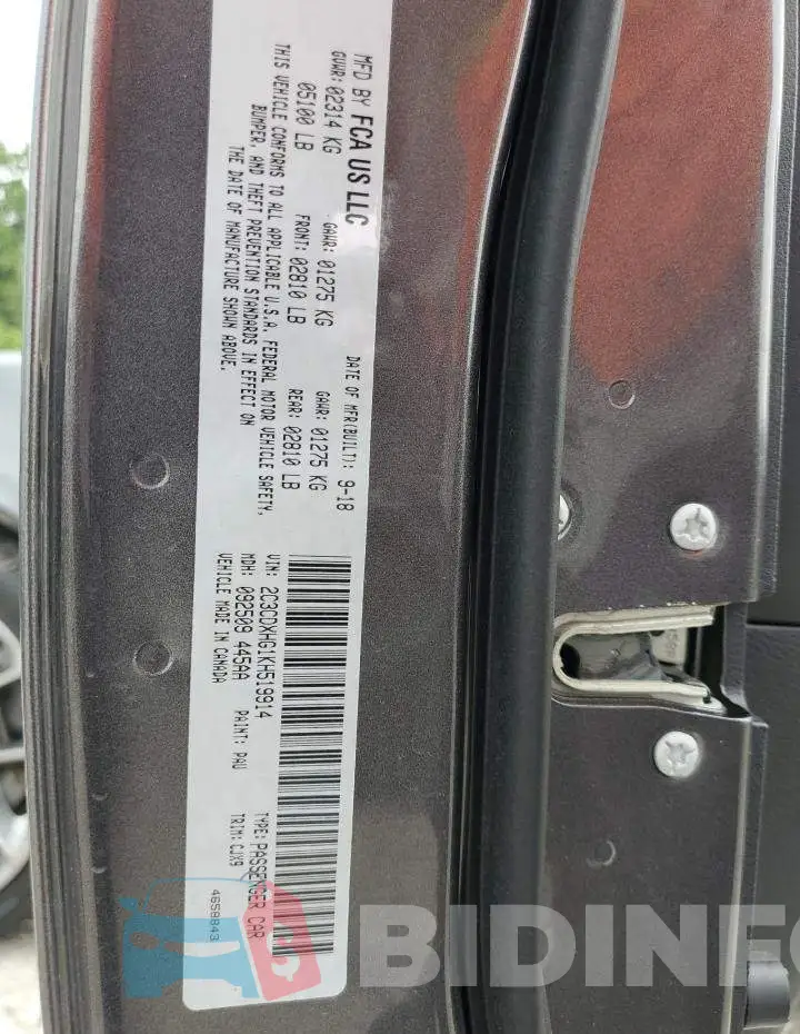 2C3CDXHG1KH519914 Photo# 12