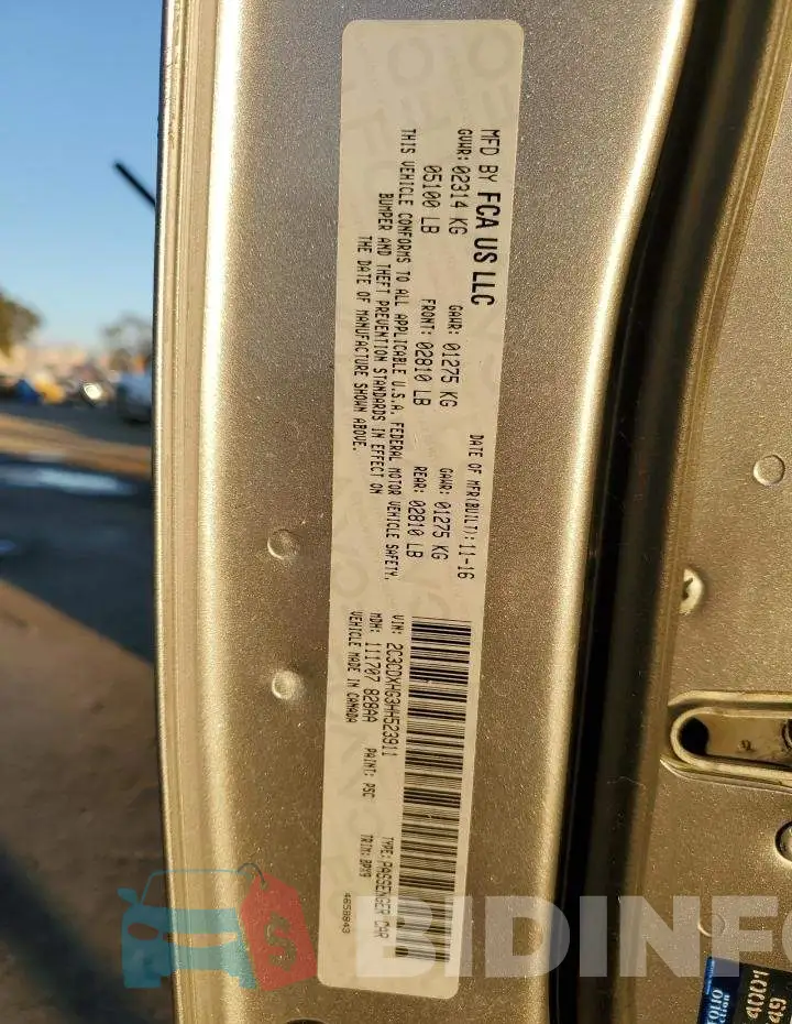 2C3CDXHG3HH523911 Photo# 13