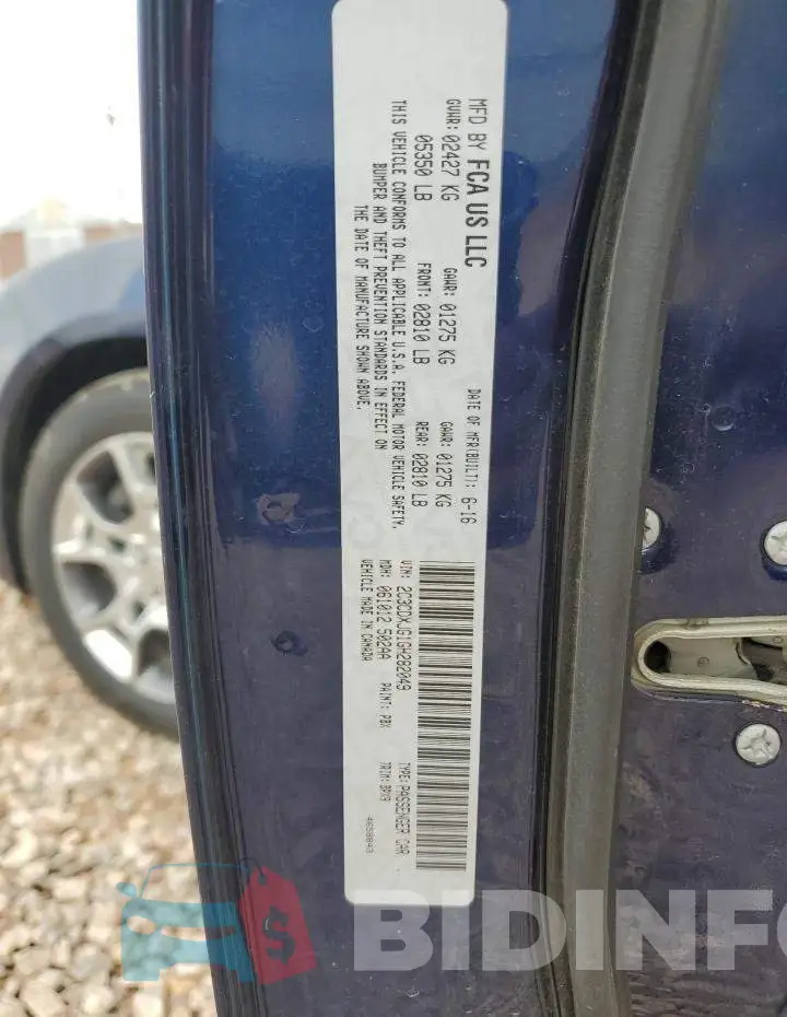 2C3CDXJG1GH282049 Photo# 12